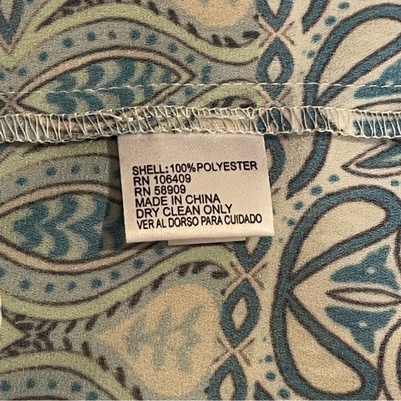 Cremieux NWT Geometric Paisley Bell Sleeve Top Large - Picture 5 of 8